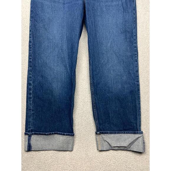 Abercrombie & Fitch The 90s Relaxed DenimJeans High Rise Wide Cuff Ankle 31/12R - Picture 10 of 11